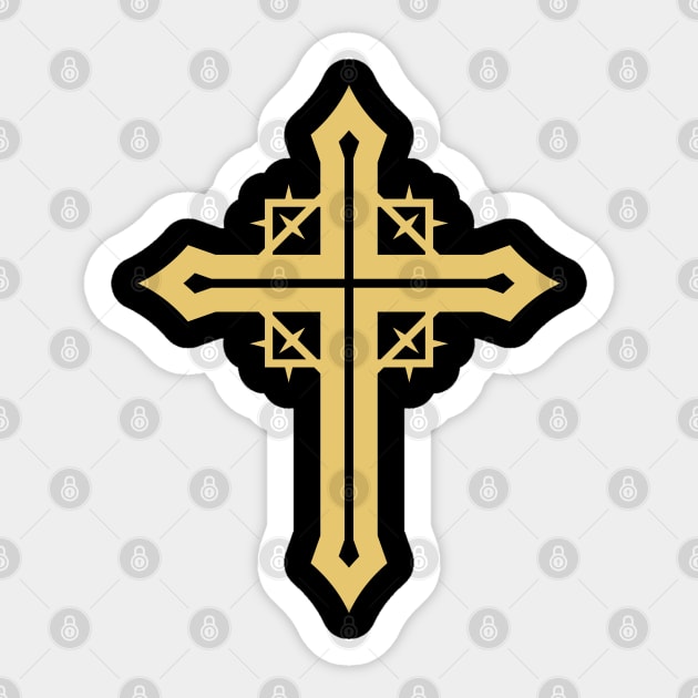 Cross of Jesus Christ and crown of thorns Sticker by Reformer